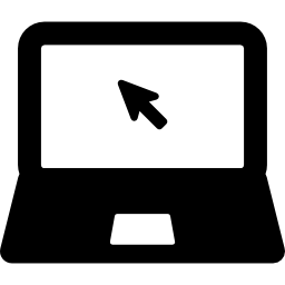 cursor auf laptop-bildschirm icon