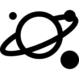 Planet and satellites icon