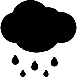 chmura i deszcz ikona