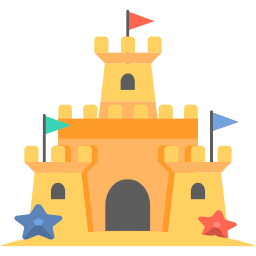 Sand castle icon