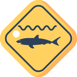 Предупреждение об акулах иконка