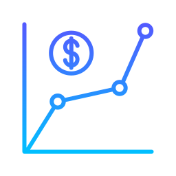 gráfico de ingresos icono