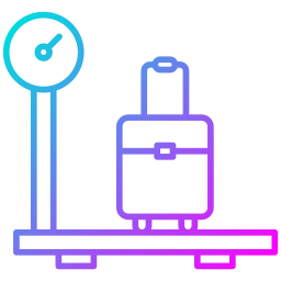 Luggage scale icon