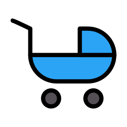 Baby carriage icon