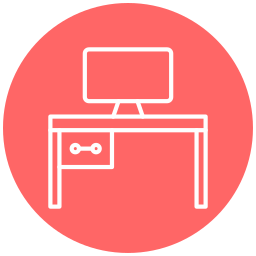 Office desk icon