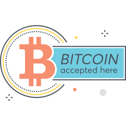 bitcoin aceptado icono