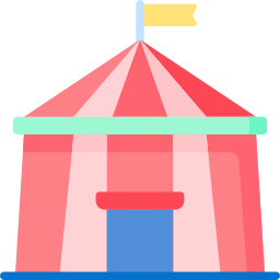 Circus tent icon