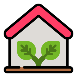 Green house icon