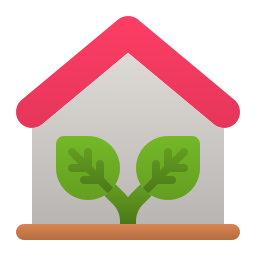 Green house icon