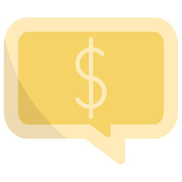 Money talk icon