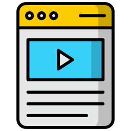contenido de vídeo icono