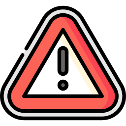 Warning sign icon