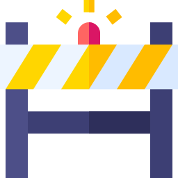 barrera de carretera icono
