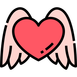 Heart wings icon