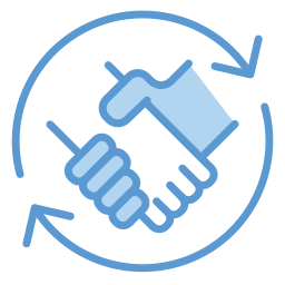 Partnership handshake icon