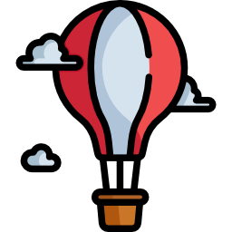 Hot air balloon icon