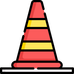 cono di traffico icona