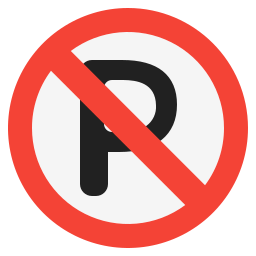 nie parkować. ikona