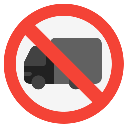 Грузовикам въезд запрещен иконка