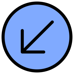 Down left icon