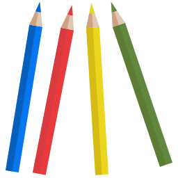 crayons de couleur Icône