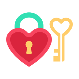 Heart lock icon