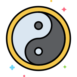 símbolo de yin yang icono