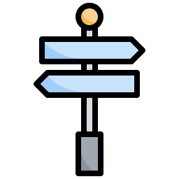 Direction sign icon