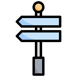 señal de dirección icono