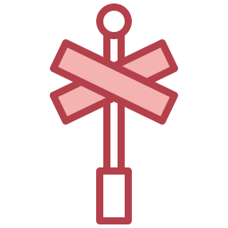 Level crossing icon