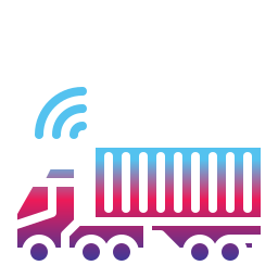 Container truck icon