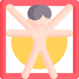 Vitruvian man icon