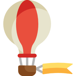 Hot air balloon icon