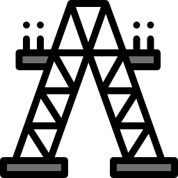 ligne électrique Icône