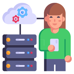 Cloud hosting icon