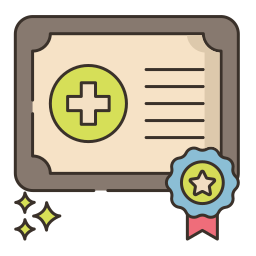 Медицинский сертификат иконка