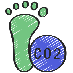 huella de carbono icono