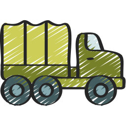 militaire vrachtwagen icoon