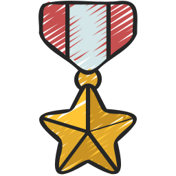 Star medal icon