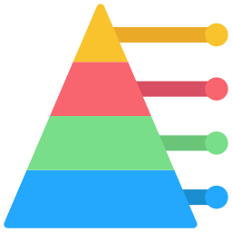 graphique pyramidal Icône