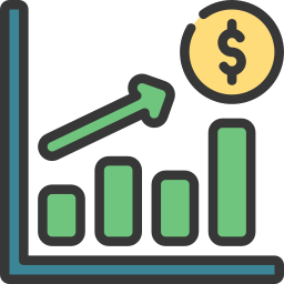 lucro financeiro Ícone