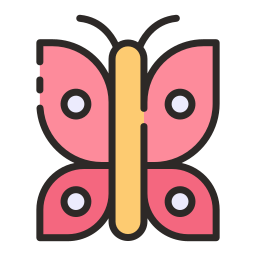 mariposa de seda icono