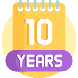 10 년 icon