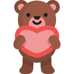 oso de peluche icono