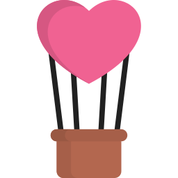 Hot air balloon icon