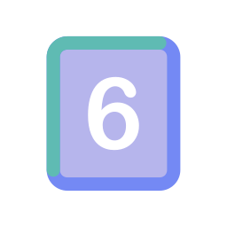 número 6 icono