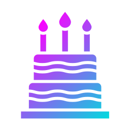 pastel de cumpleaños icono