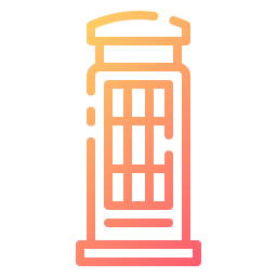 Telephone booth icon