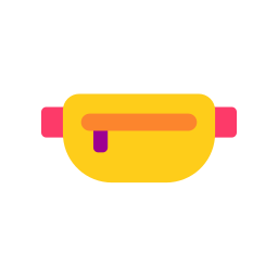 Waist bag icon