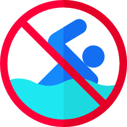 ne pas nager Icône